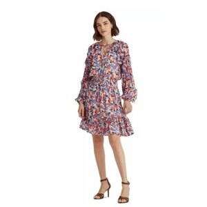 NWT Lauren Ralph Lauren Floral Dress Tiered Smocked Waist Size 4 MSRP $185